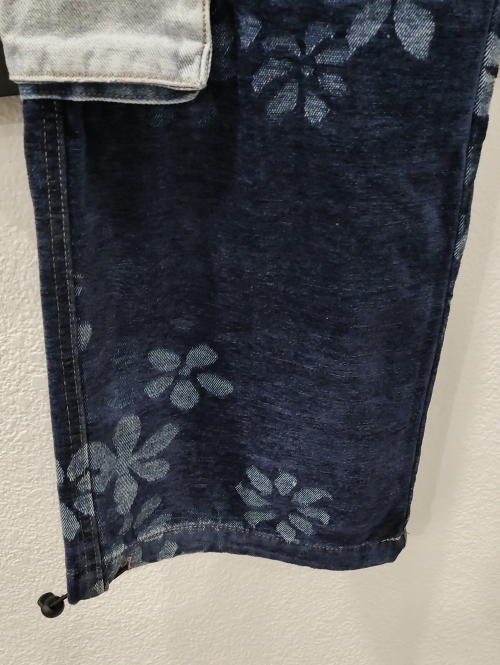 Oli & Hali Blue Patchwork Floral Cargo Jeans - Picture 4 of 10